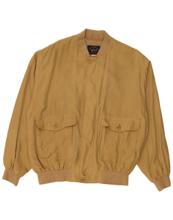 Paul & Shark Veste Bomber Homme UK 42 XL Soie Jaune