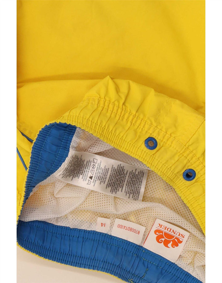 Sundek Short de bain garçon 13-14 ans jaune polyester