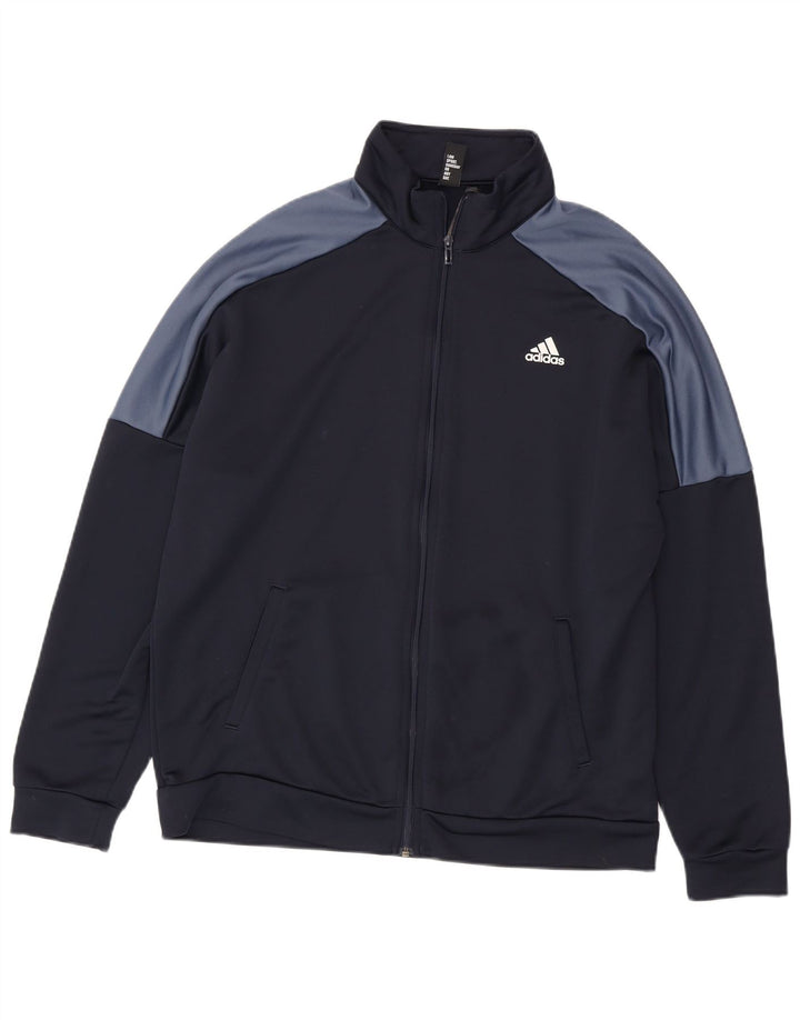 ADIDAS Veste de survêtement graphique pour homme XL Bleu marine Colourblock