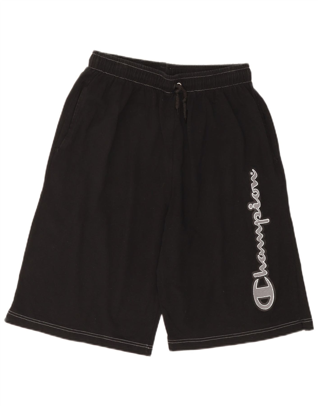 Champion Short de Sport Graphique Homme Noir Moyen Coton