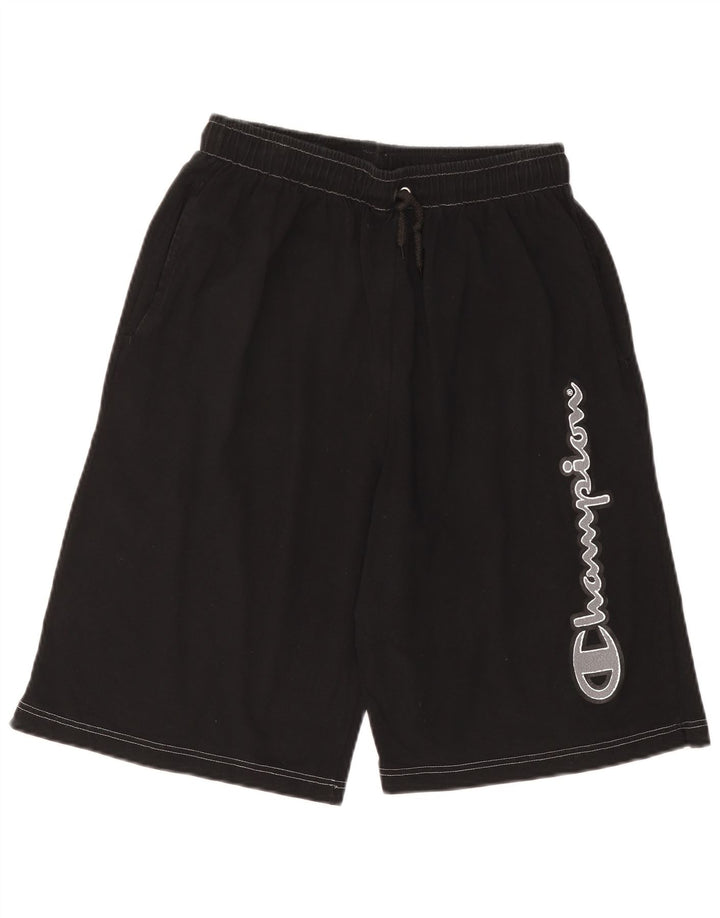 Champion Short de Sport Graphique Homme Noir Moyen Coton