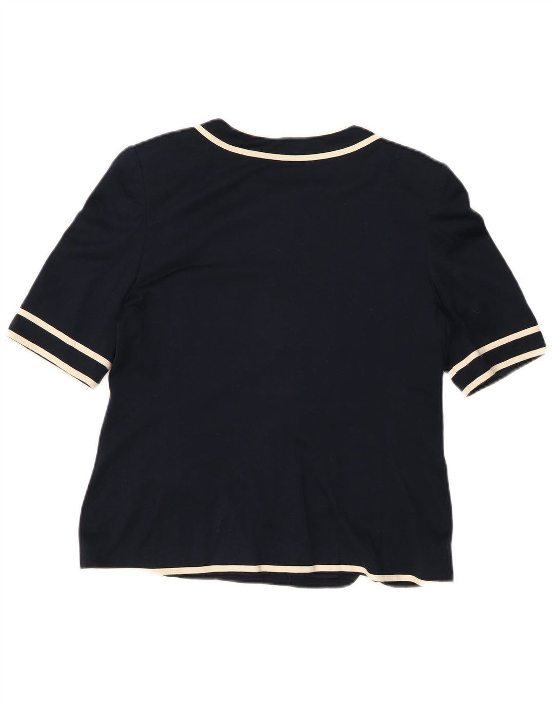 LUISA SPAGNOLI Veste blazer à manches courtes pour femme IT 44 Bleu marine moyen