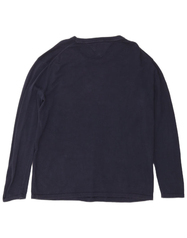 TOMMY HILFIGER Sweat-shirt graphique coupe régulière pour hommes, grand bleu marine