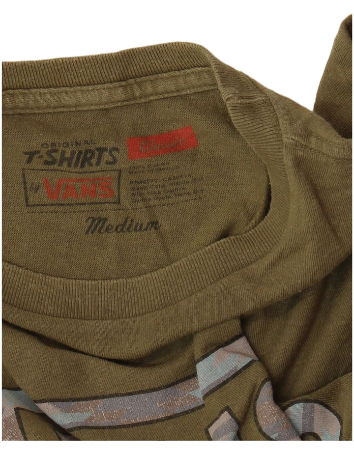 VANS T-shirt graphique classique pour homme en coton kaki moyen