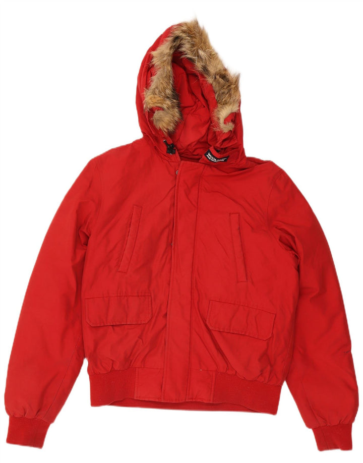 Woolrich Veste matelassée à capuche pour garçon 13-14 ans Rouge Coton