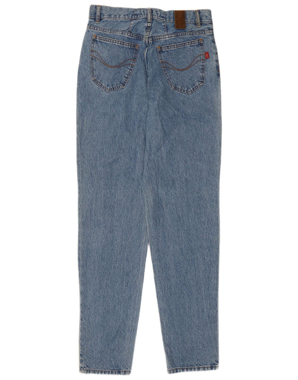 vintage Femme Taille Haute Jeans Fuselés IT 48 XL W30 L32 Coton Bleu
