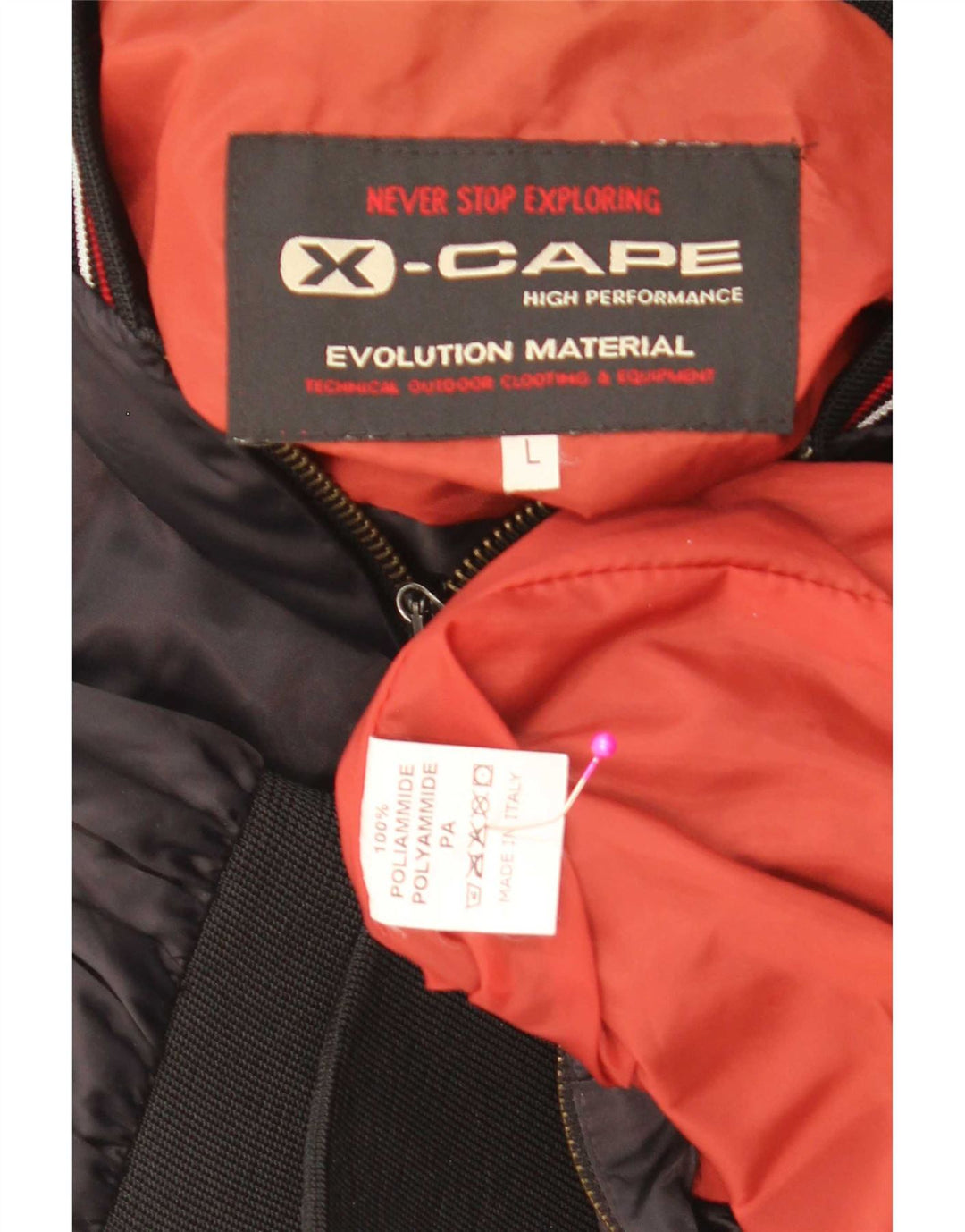 X-Cape Veste bomber graphique pour homme UK 40 Large Noir Colourblock Polyamide