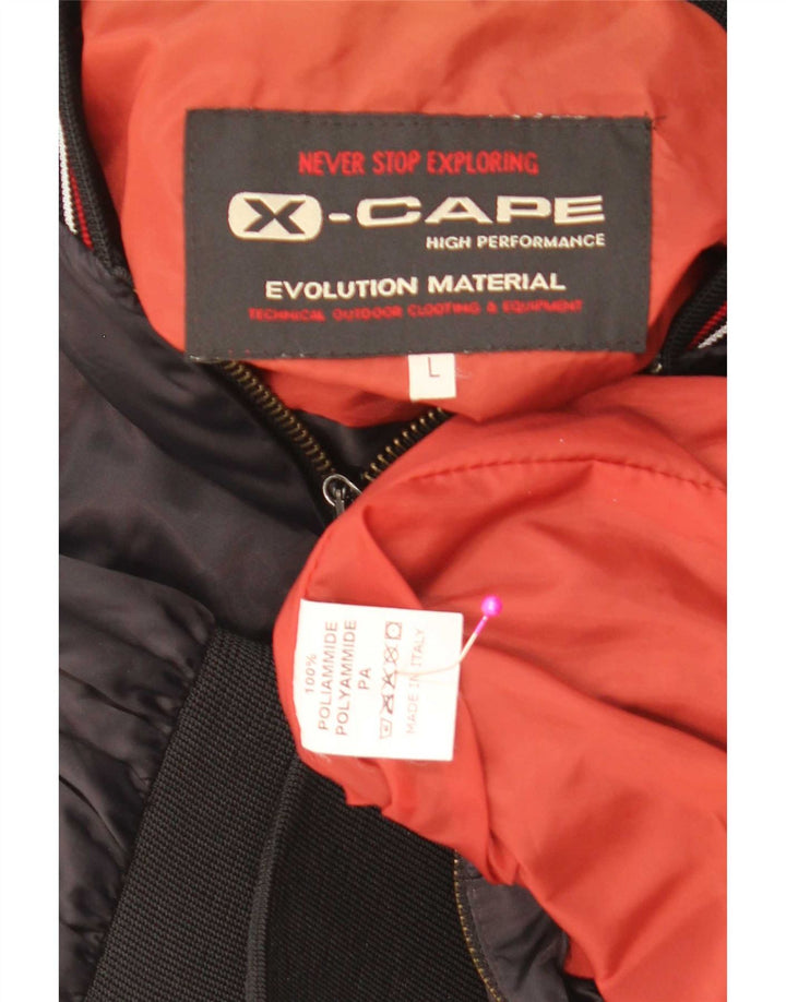 X-Cape Veste bomber graphique pour homme UK 40 Large Noir Colourblock Polyamide