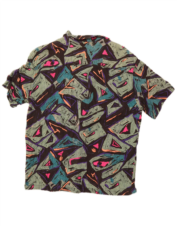 Pull & Bear Chemise à Manches Courtes Homme XL Multicolore Géométrique Viscose