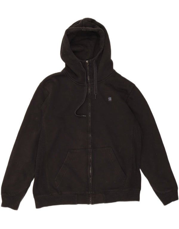G-Star Pull à capuche zippé XL en coton noir pour homme