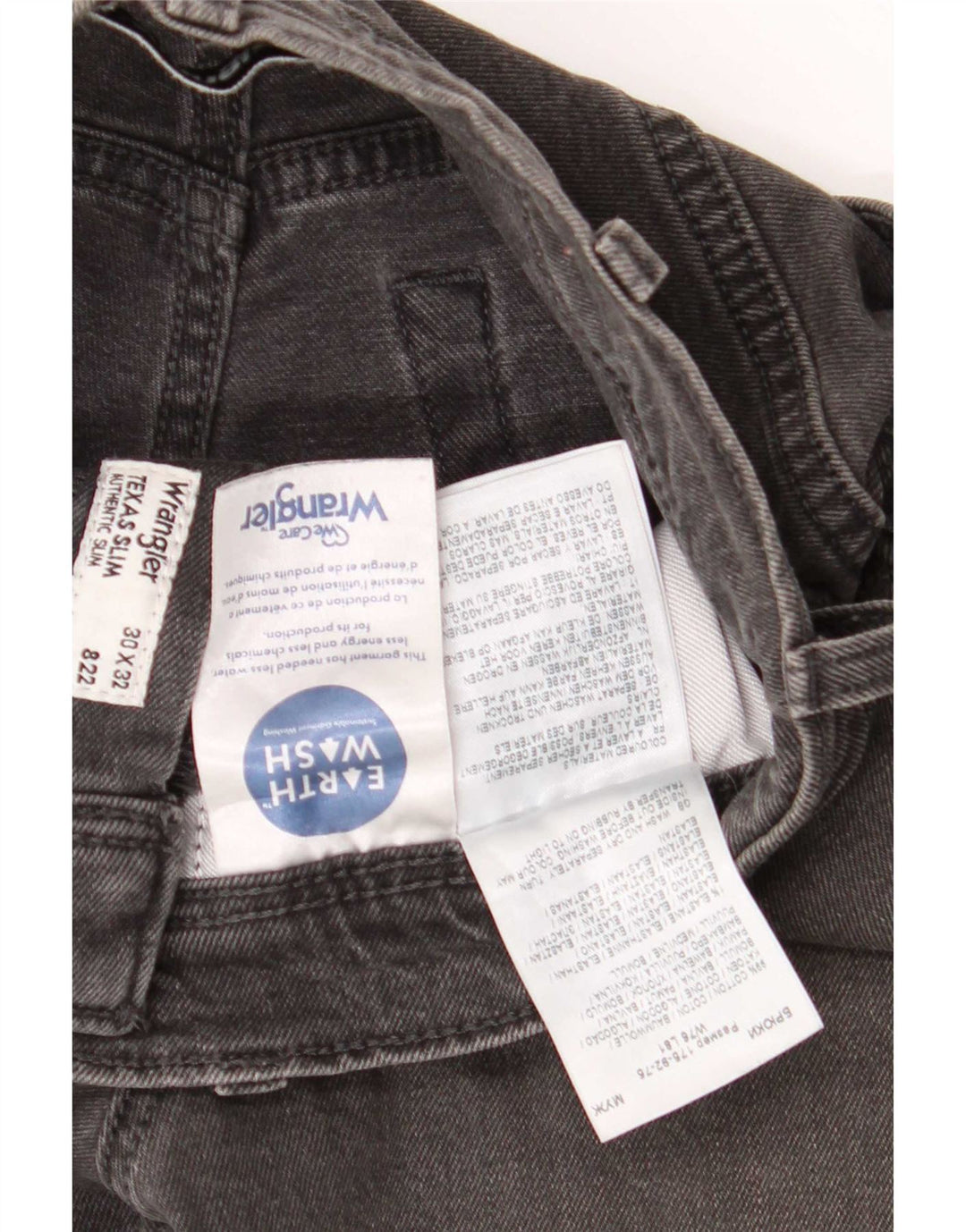 Wrangler Jean Slim Texas Homme W30 L32 Gris Coton