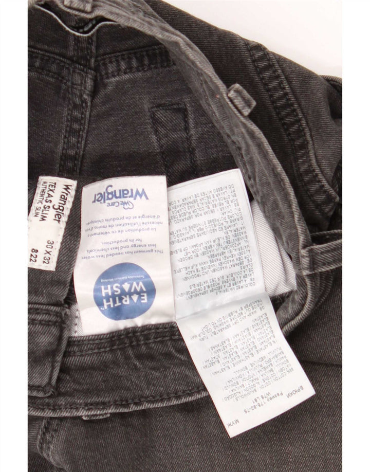 Wrangler Jean Slim Texas Homme W30 L32 Gris Coton