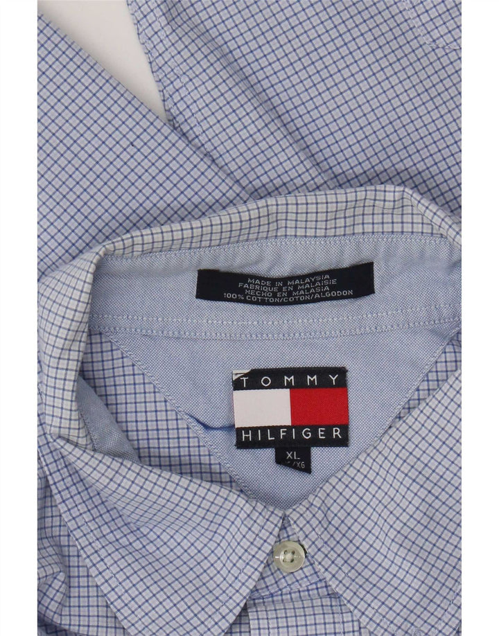 Tommy Hilfiger Chemise Homme XL Bleu Carreaux Coton