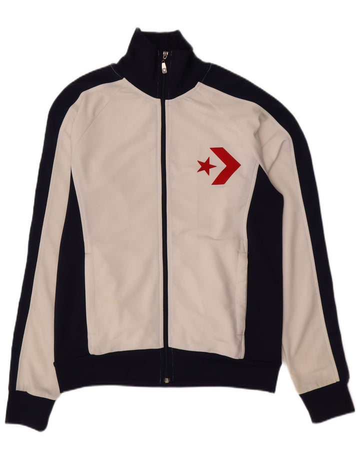 Converse Veste de Survêtement Graphique Homme Blanc Moyen Colorblock