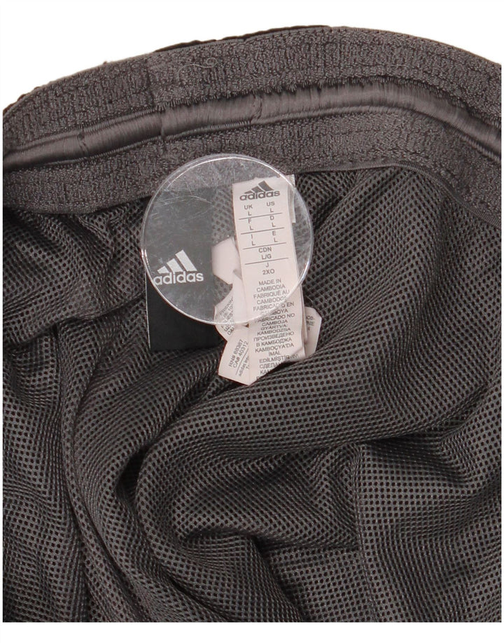 ADIDAS Short de sport graphique pour hommes, grand gris, polyester color block