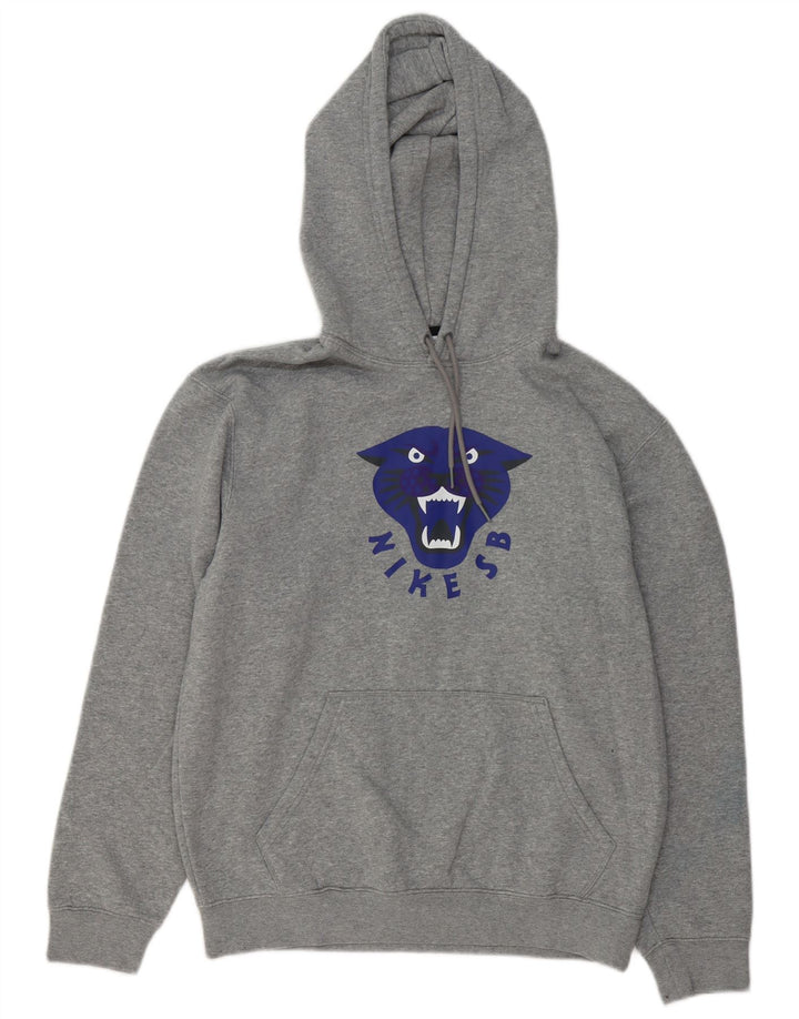 NIKE Pull à capuche graphique pour homme Petit coton gris