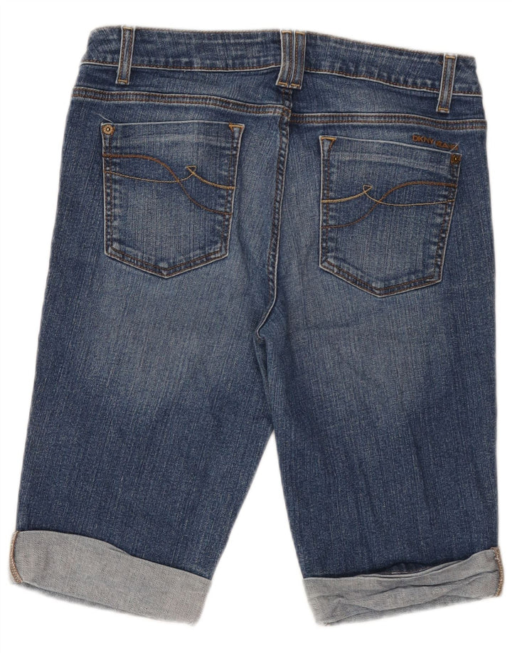 DKNY Short en jean pour femme US 12 Large W32 Bleu Coton