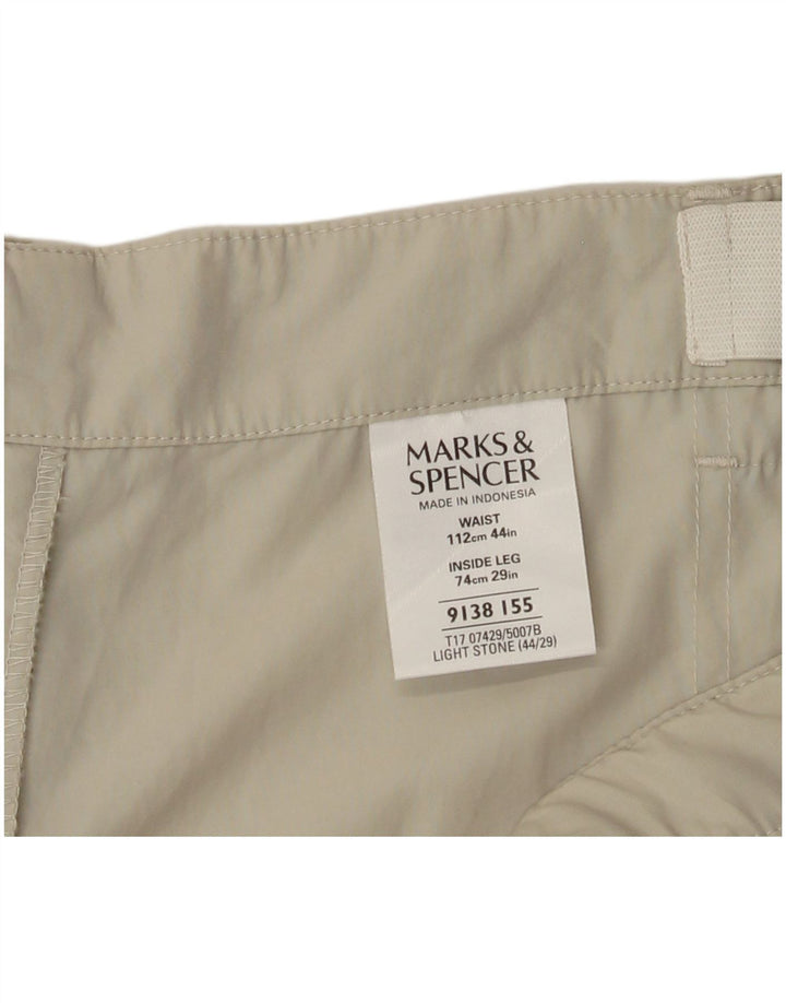 Marks & Spencer Pantalon Cargo Droit W44 L29 Homme Beige Polyamide