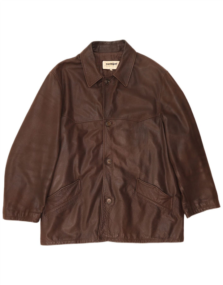 Conbipel Veste en Cuir Homme IT 52 XL Cuir Marron