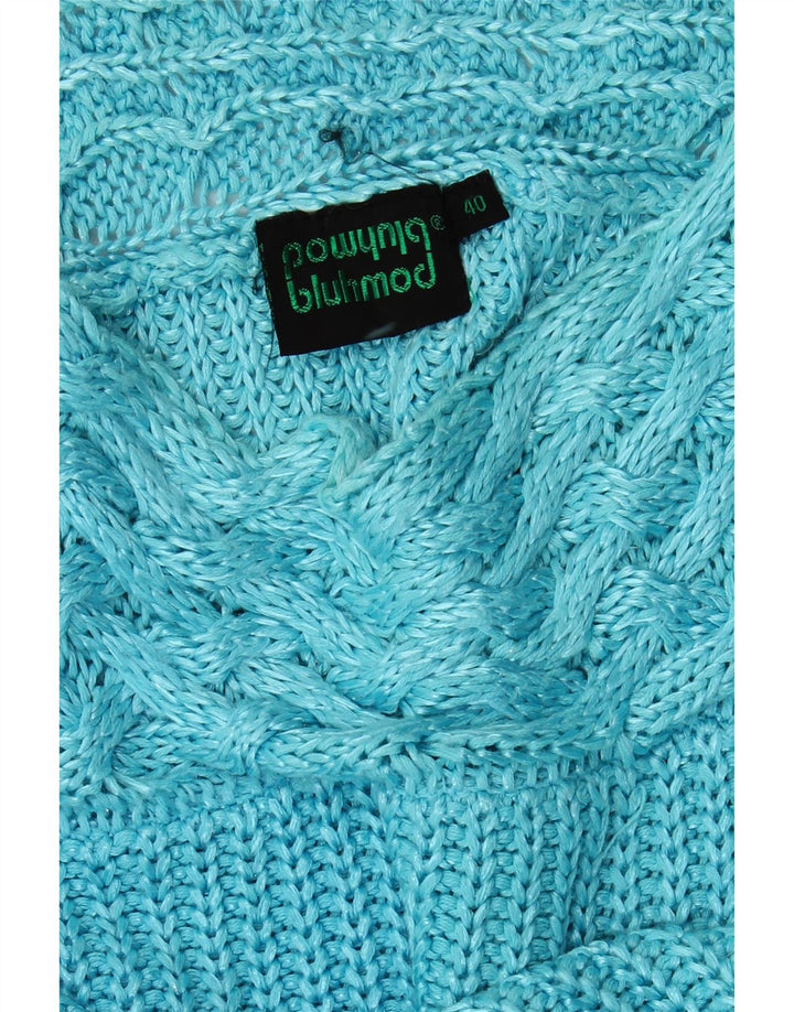 BLUHMOD Womens Boat Neck Jumper Sweater EU 40 Medium Blue Cotton Vintage Bluhmod and Second-Hand Bluhmod from Messina Hembry 