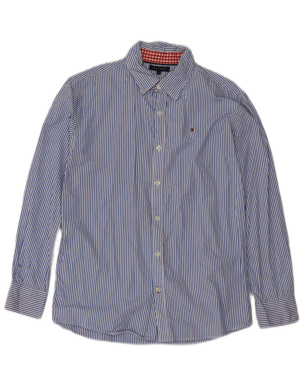 Tommy Hilfiger Chemise Garçon 15-16 ans Bleu à Fines Rayures Coton