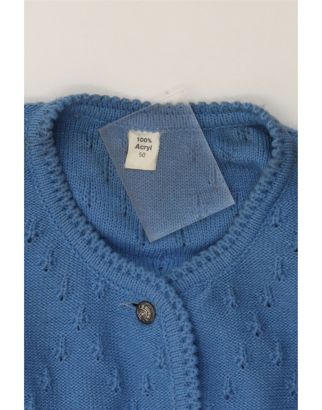 VINTAGE Womens Oversized Cardigan Sweater IT 50 XL Blue Acrylic Vintage Vintage and Second-Hand Vintage from Messina Hembry 