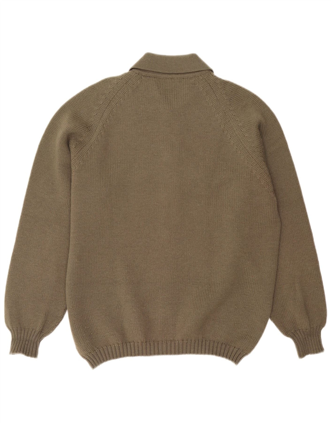 vintage Mens Cardigan Pull Grand Kaki