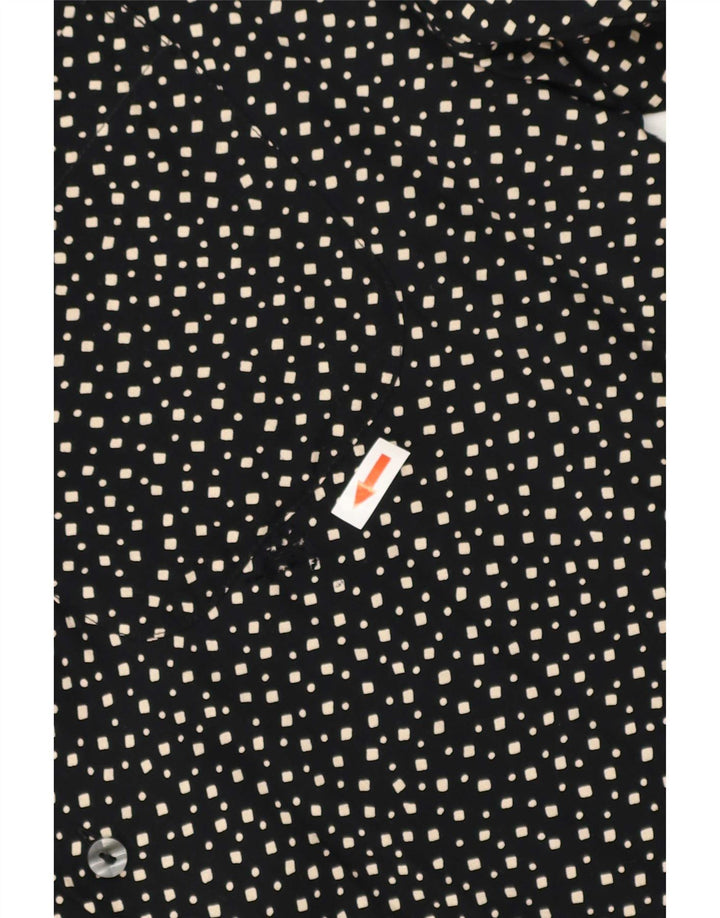 vintage Chemise à manches courtes pour hommes Noir moyen tacheté