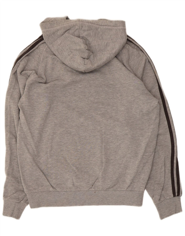 Adidas Pull à capuche en coton moucheté gris moyen pour homme