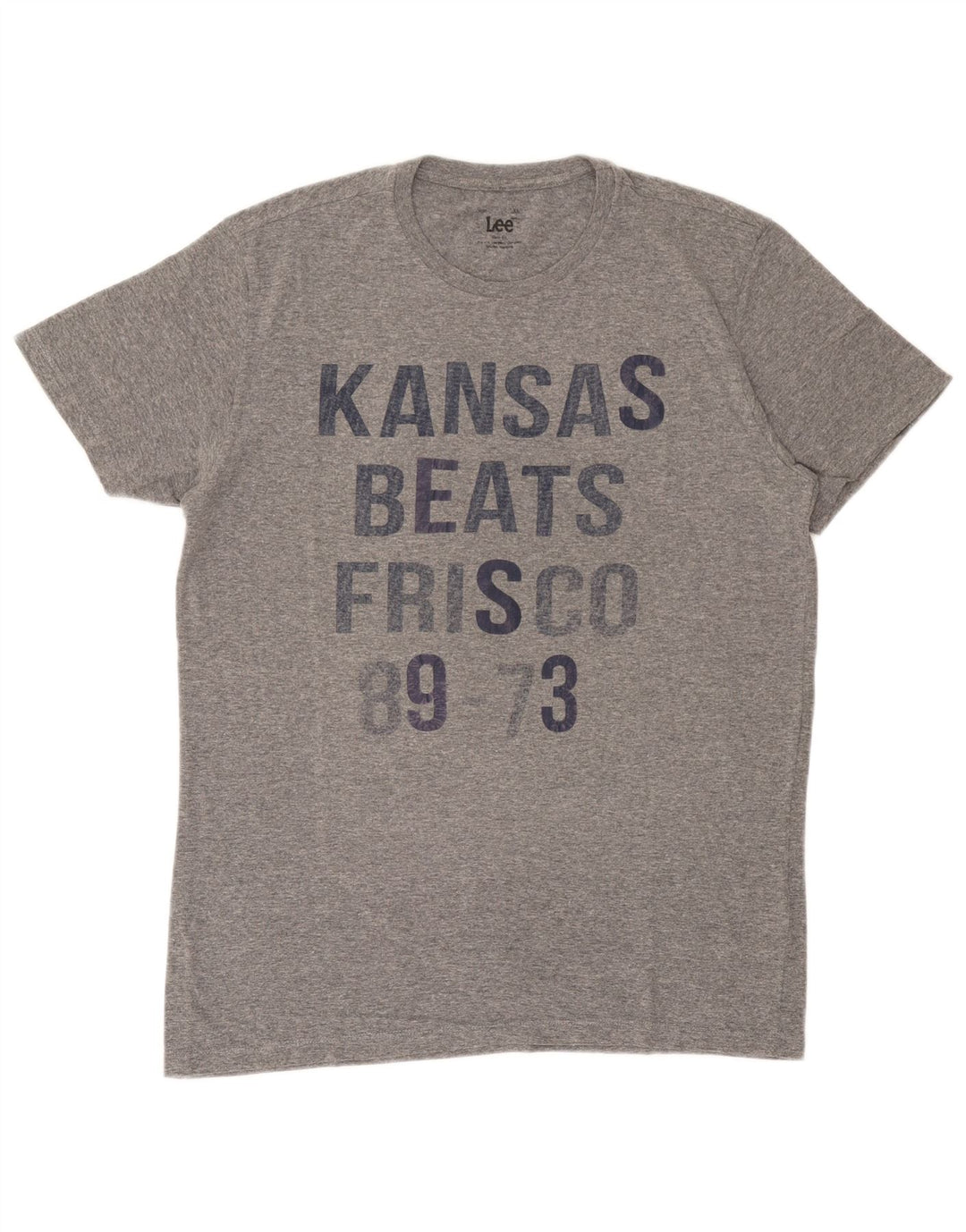 Lee T-Shirt Graphique Coupe Slim Homme XL Gris Coton