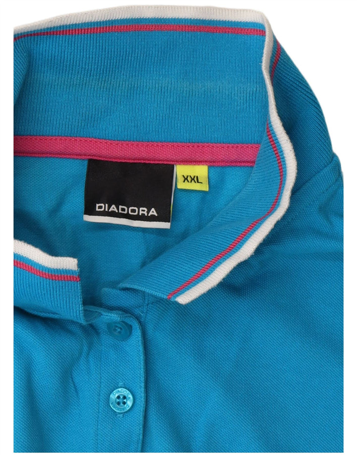 DIADORA Polo Femme UK 20 2XL Bleu