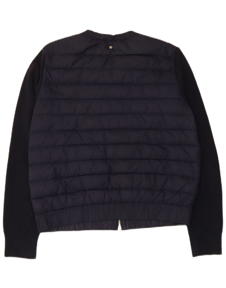Massimo Dutti Veste matelassée pour femme UK 14 Medium Bleu Marine Nylon