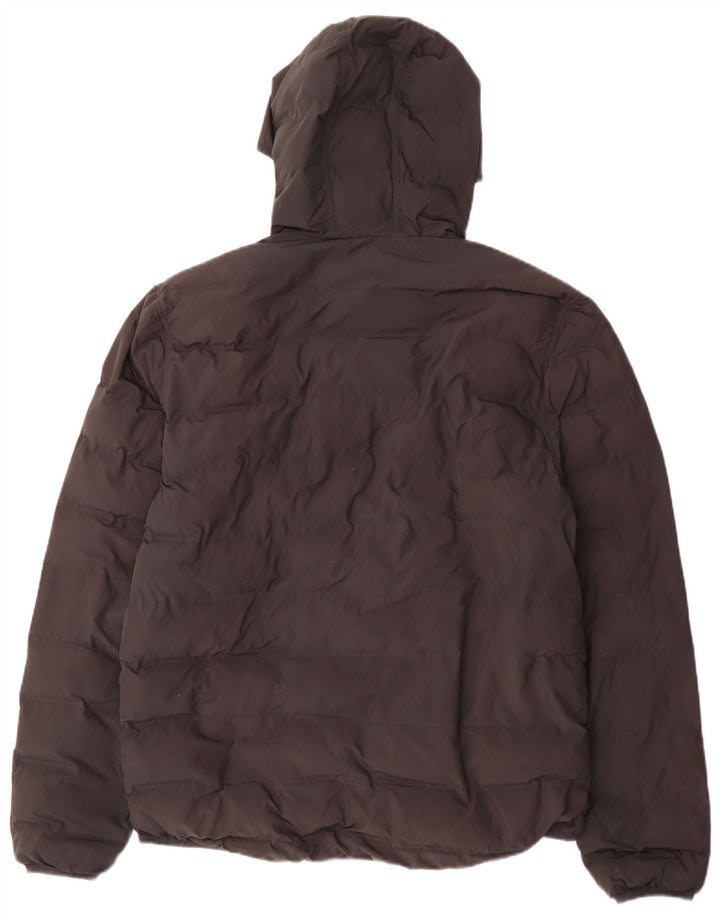 Fred Perry Veste matelassée à capuche pour homme UK 40 Large Noir Polyester