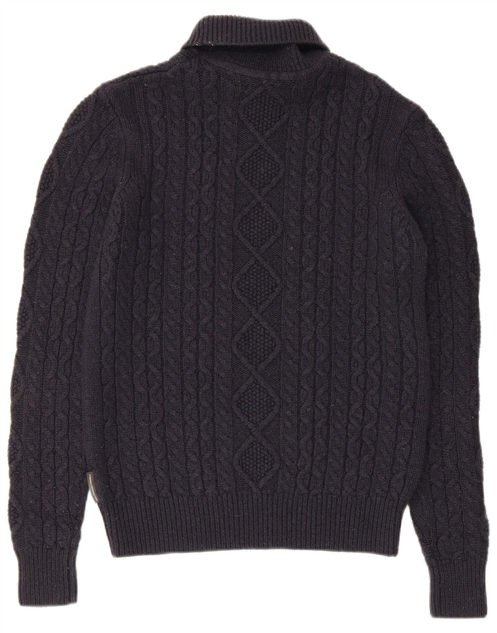 French Connection Pull col roulé pour femme UK 10 Petit Bleu marine