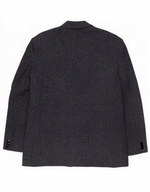 Harris Tweed Veste blazer longue à 2 boutons pour homme Taille 50 XL Bleu marine moucheté
