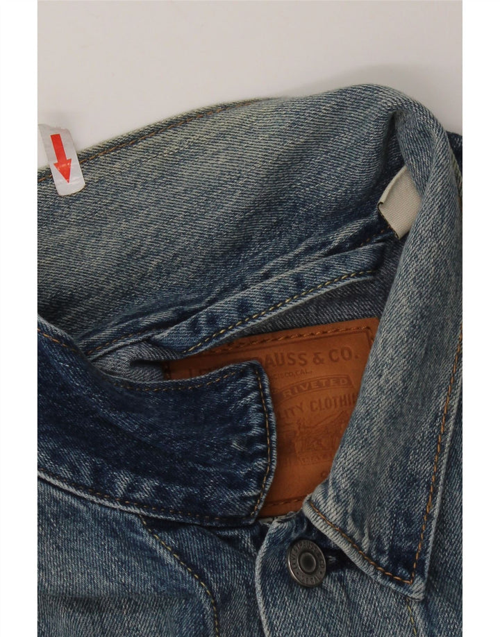Levi's Veste en jean pour homme UK 40 Large Bleu Coton