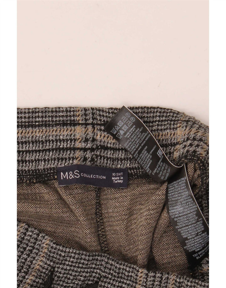 Marks & Spencer Pantalon femme UK 10 Small W30 L26 Gris pied-de-poule