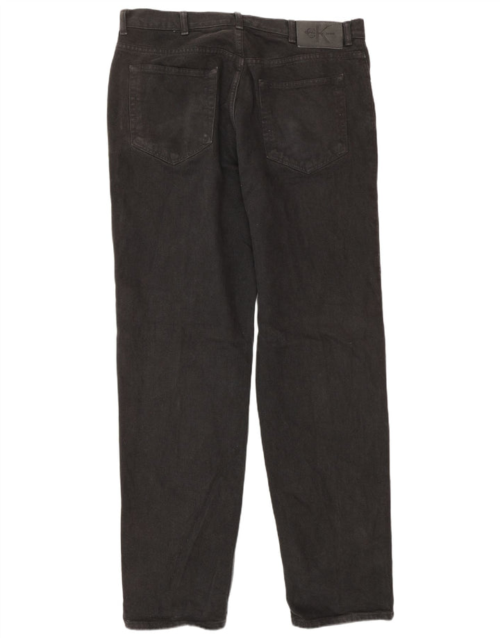 CALVIN KLEIN Jean Fuselé Femme W36 L34 Coton Noir