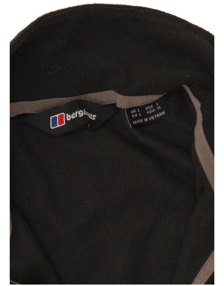 Berghaus Pull polaire à col zippé pour homme, grand, gris, polyester
