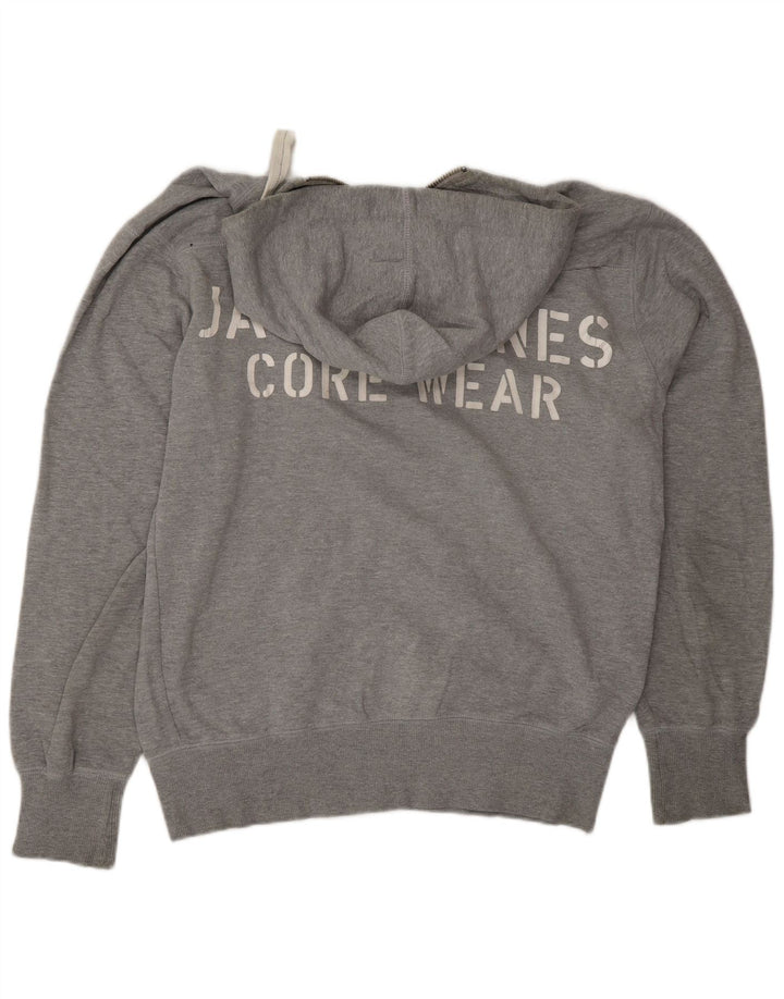 Jack & Jones Pull à Capuche Zippé Graphique Homme XL Gris
