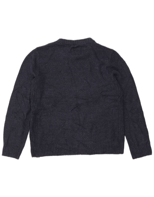 FAT FACE Pull surdimensionné à col rond pour femme UK 10 Petit Bleu marine