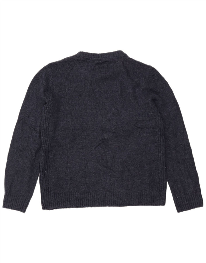 FAT FACE Pull surdimensionné à col rond pour femme UK 10 Petit Bleu marine