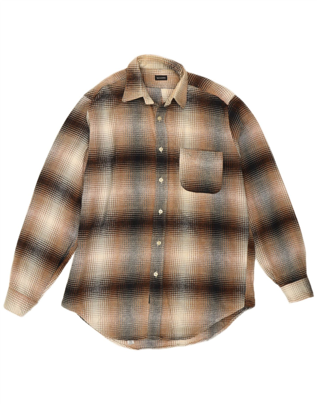 Diadora Chemise En Flanelle Homme Carreaux Marron Moyen