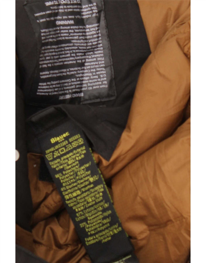 Blauer Manteau matelassé à capuche pour homme UK 44 2XL Noir Polyester
