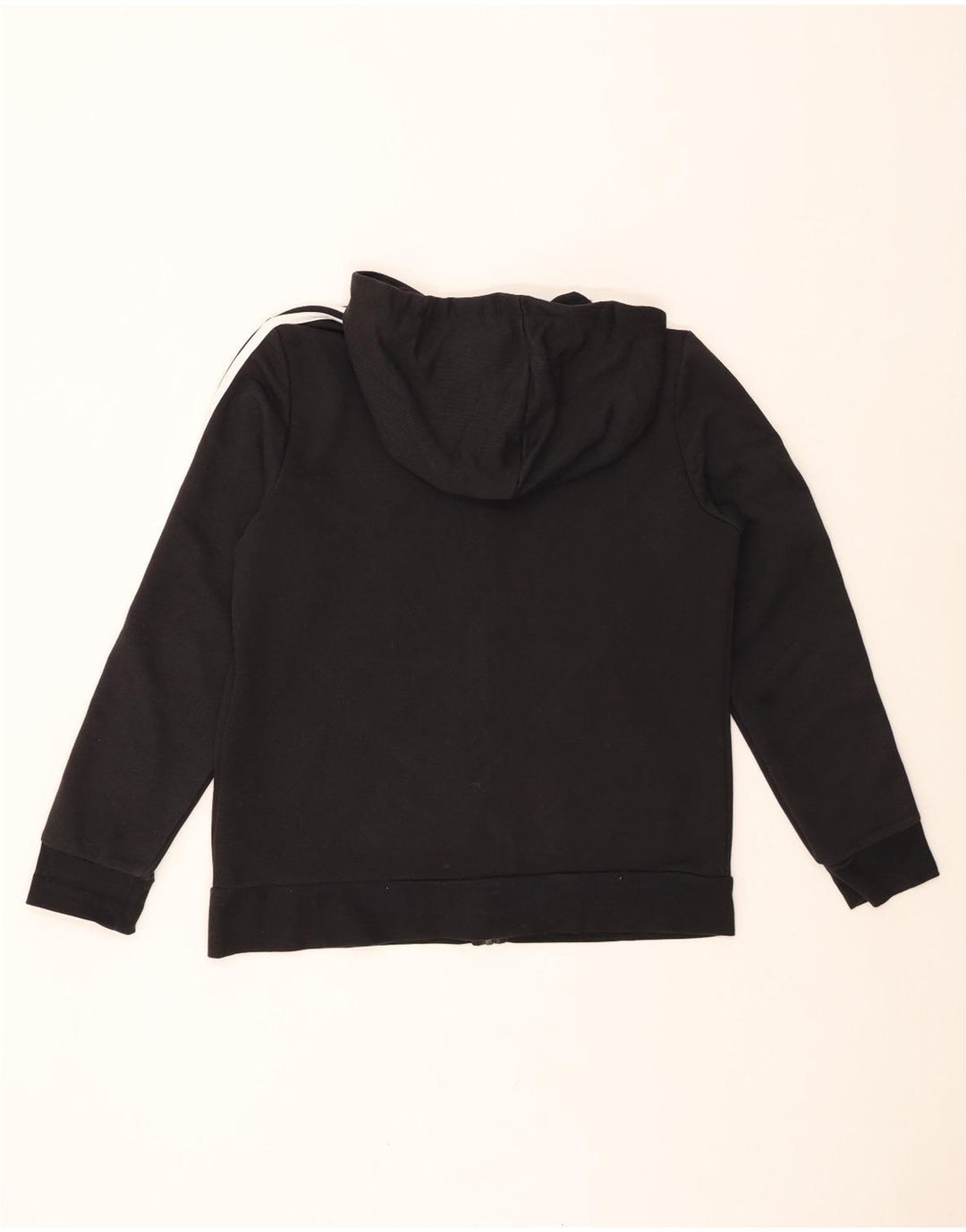 ADIDAS Pull à capuche zippé pour femme UK 20/22 XL Noir Coton