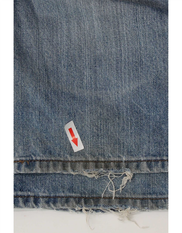 Marks & Spencer Jean droit régulier en détresse pour hommes W36 L31 coton bleu