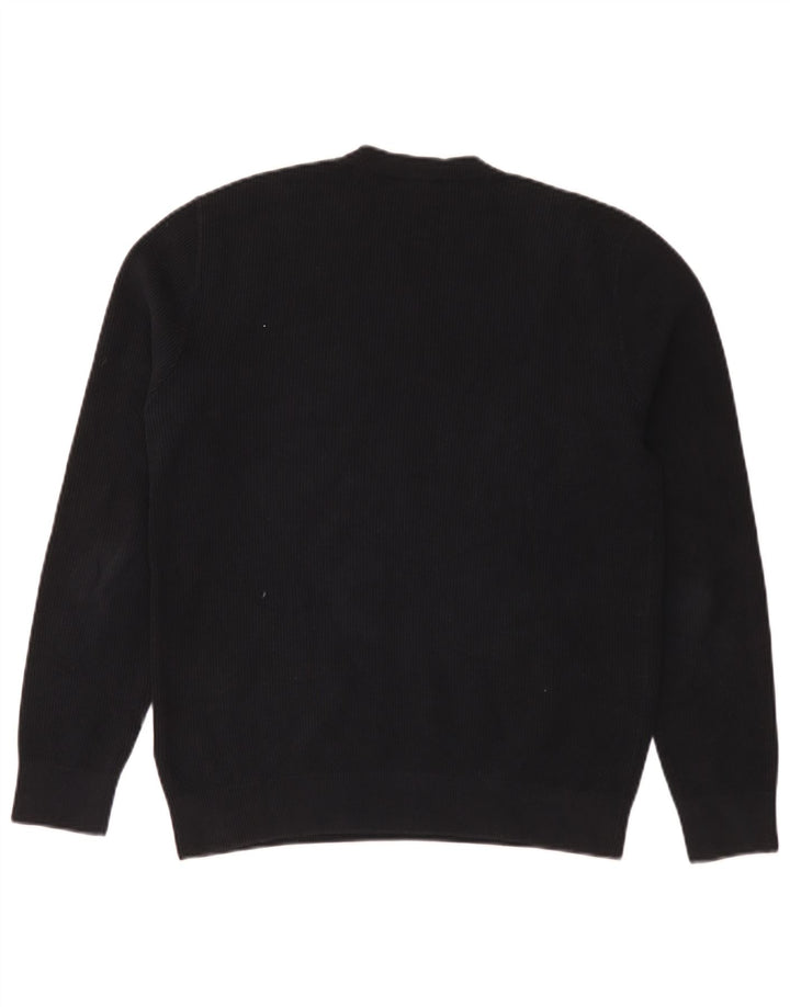 Cos Pull à col rond pour homme Petit coton noir