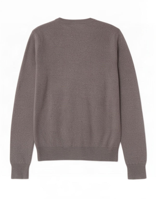 Crew Clothing Pull Cardigan Homme Gris Moyen Coton