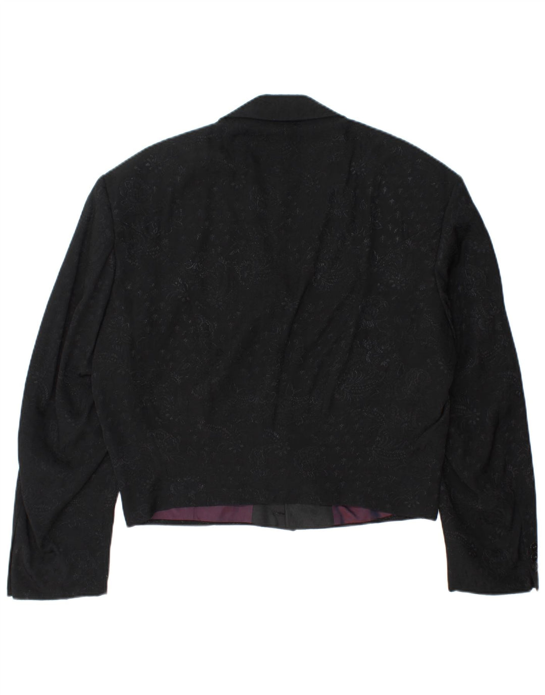 Wilvorst Veste blazer à 2 boutons pour homme UK 40 Large Noir Paisley Viscose