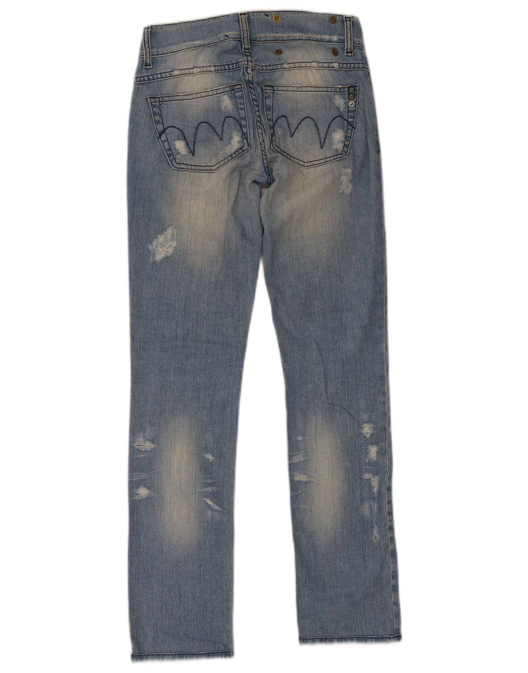 Jean Slim Femme MET W26 L30 Coton Chiné Bleu